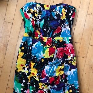 Forever 21 fun strapless party dress